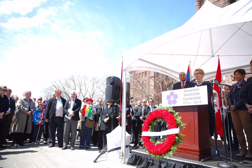 Kathleen_Wynne's tweet photo. Commemorating and honouring the victims of the Armenian Genocide. http://t.co/YZ95AZpTqD