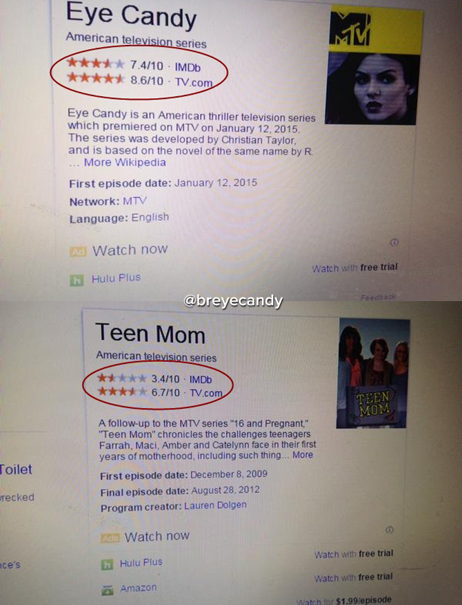 breyecandy's tweet photo. LOOK AT THIS DIFFERENCE!!!!!! you made one huge ass mistake @MTV like are you that fucking dumb! http://t.co/spim9bLGeR