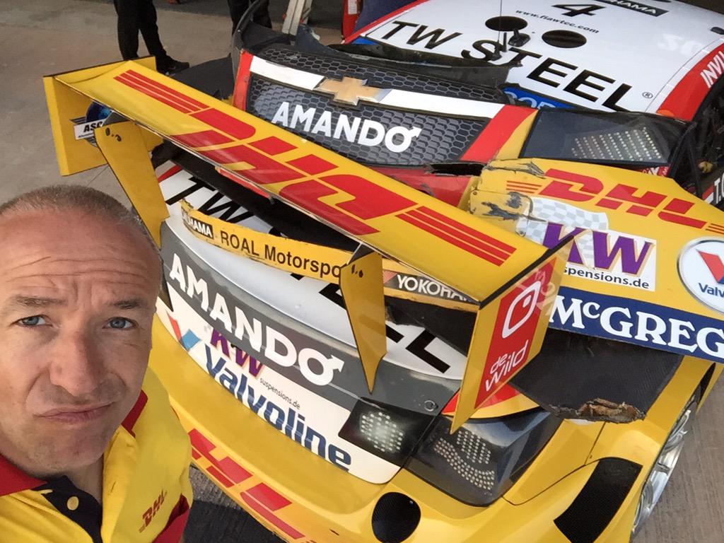 TomCoronel's tweet image. My crashed car pictures from today DRAMA with #norbertMichelisz in first corner got hit from behind 😢😢😢😢
