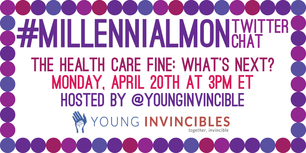 Fined on your taxes for no health insurance? Join us on TOMORROW at 3pmET via #MillennialMon to learn what to do now.