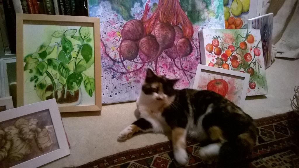 selfseeding's tweet image. Getting ready to exhibit my funky fruit and veg paintings at Sussex Produce in Steyning! Starts Tues 21st April.