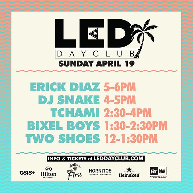 LEDpresents's tweet image. Set times for closing day of @LEDDayClub with @djsnake @iamTchami @bixelboys!
$35 tickets at the door.