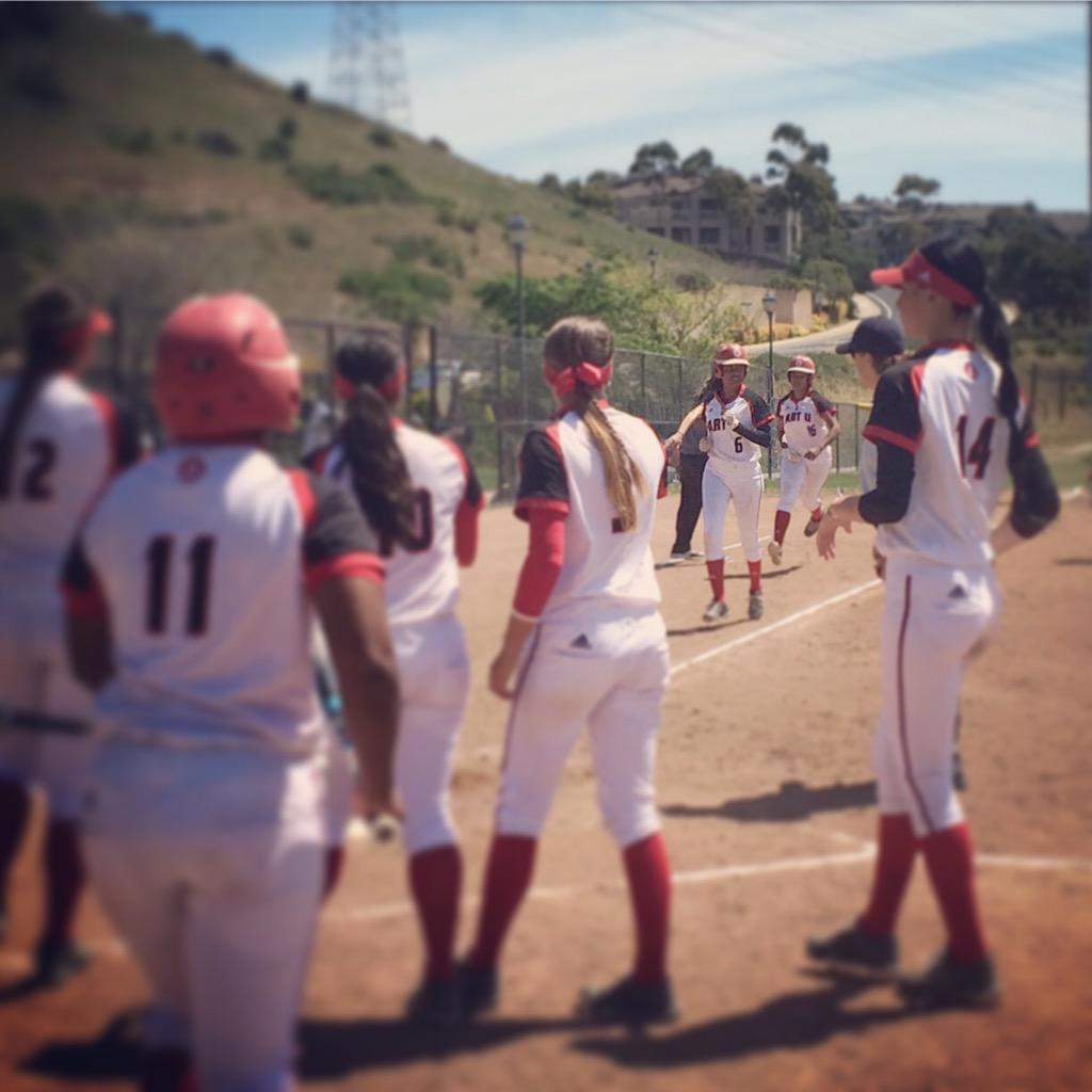 ARTU_Knights's tweet image. SB: After being inches from a HR in B1, the #Thurmanator #LocksIn on a 2-R target to left field! #PacWestSB