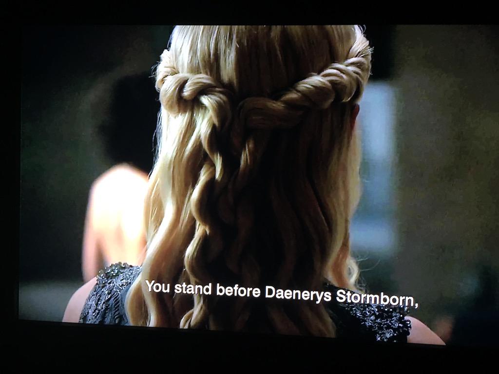 APPLESToNEPiX's tweet photo. "Know that you stand before #DaenerysTargaryen!
Who has #LotsOfNames!"
"CUT! Dammit Jerry."
"What? I can't remember.. http://t.co/3T1saUkqhP