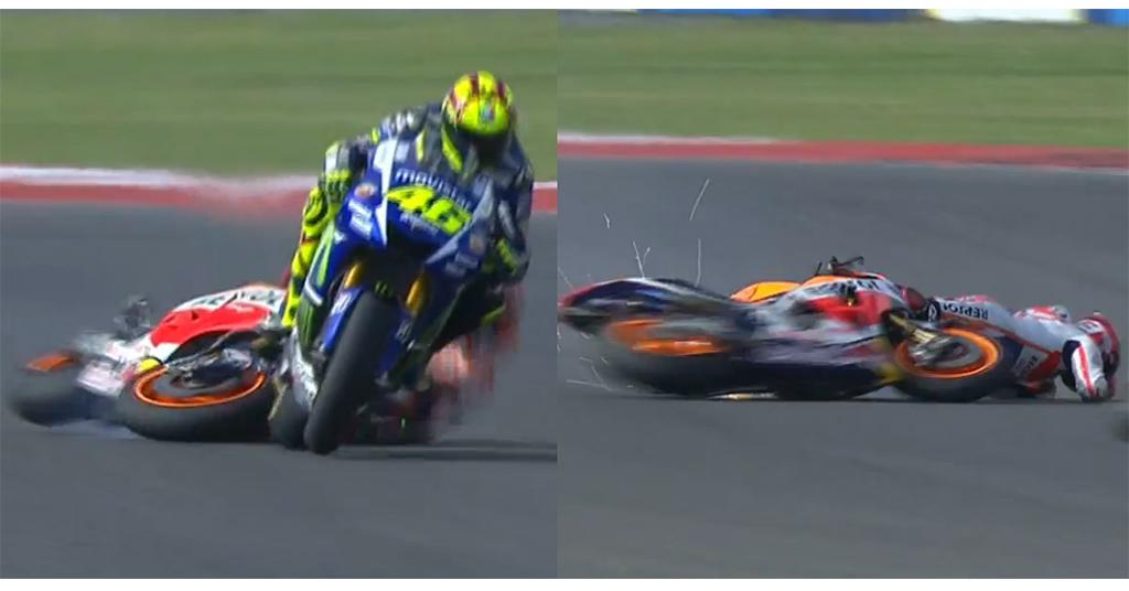 Il corpo a corpo tra Marquez e Rossi in Argentina