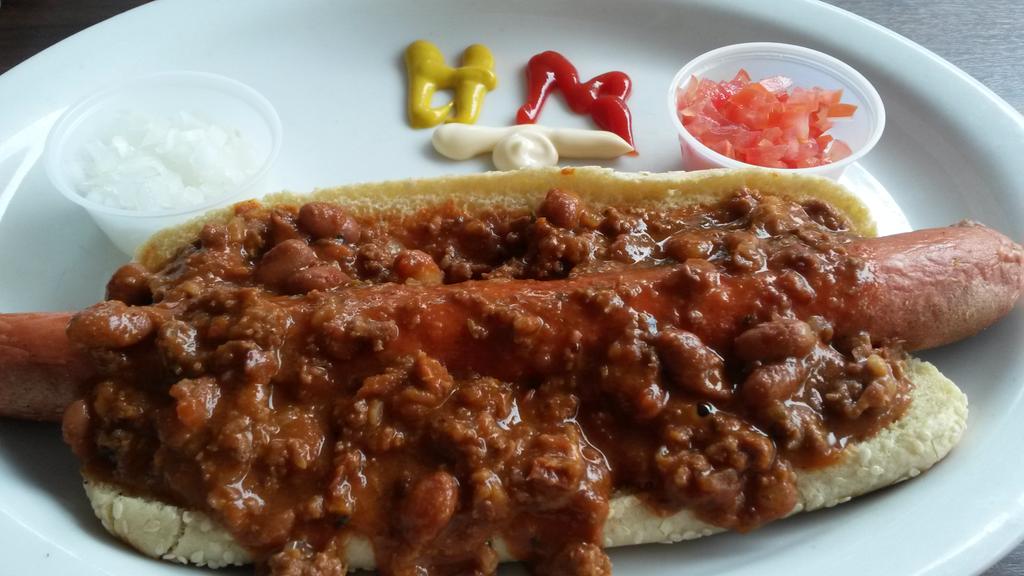 Muy bueno el hot dog con chili de <a href="/HamburguesasHm/">HM</a> buen sabor y buen precio con uno quedan satisfechos