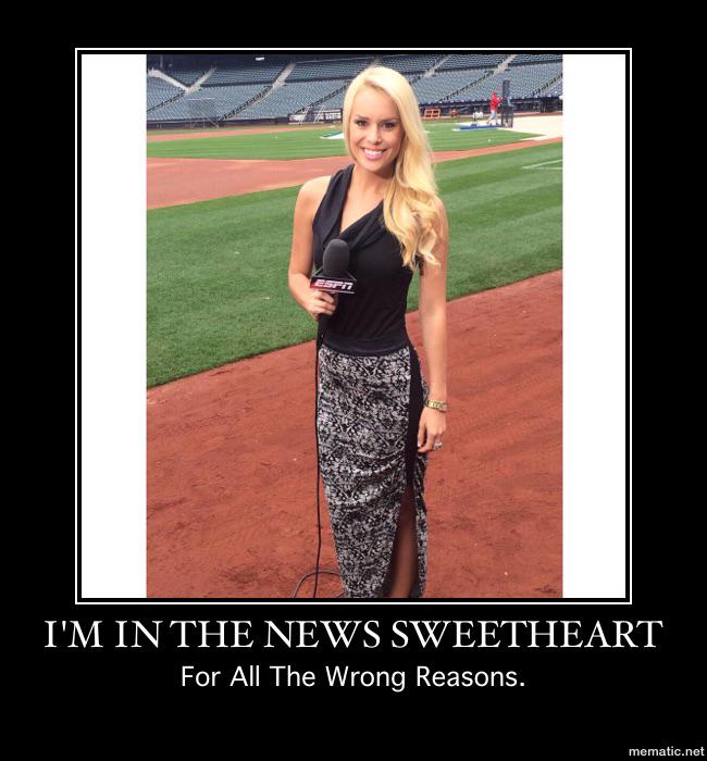 PrimetimeToYou's tweet photo. "I'm in the news sweetheart".-@BrittMcHenry yes u are. For all the wrong reasons. #FireBrit @Espn .. #BoycottESPN http://t.co/Ke6o8LiBLM