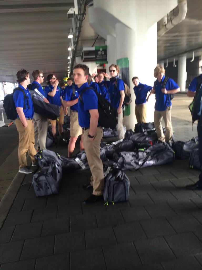 CoachDags22's tweet photo. Waiting to hitch a ride to the hotel at BWI. #UMBCtrip #UnitedInBlue http://t.co/rjo7r2gaPG