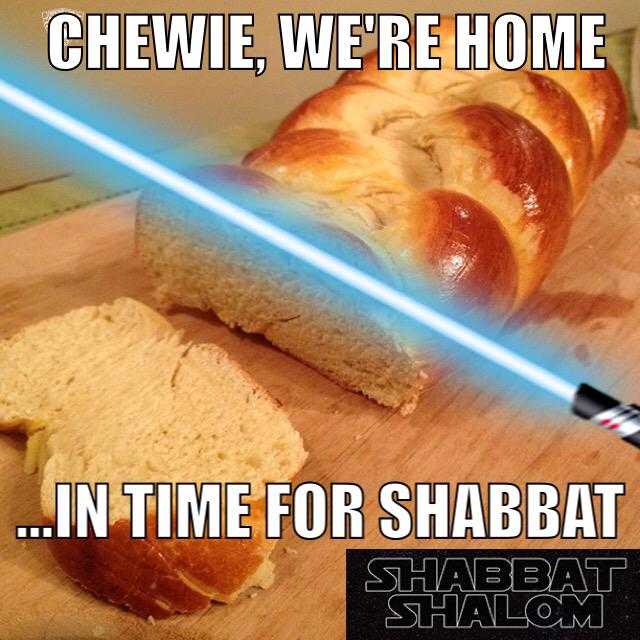 efink's tweet photo. Shabbat Shalom from Han and Chewie. (Thanks for the image @YUNews) https://t.co/b6zX9fT5Ag #TheForceAwakens http://t.co/unhrBw3TSf