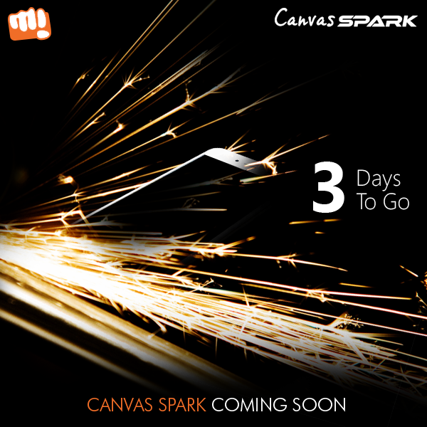 Micromax__India's tweet photo. Get ready to see sparks fly! 3 Days to go. 
#MicromaxCanvasSpark Coming Soon! http://t.co/jgZ2gs2tYp