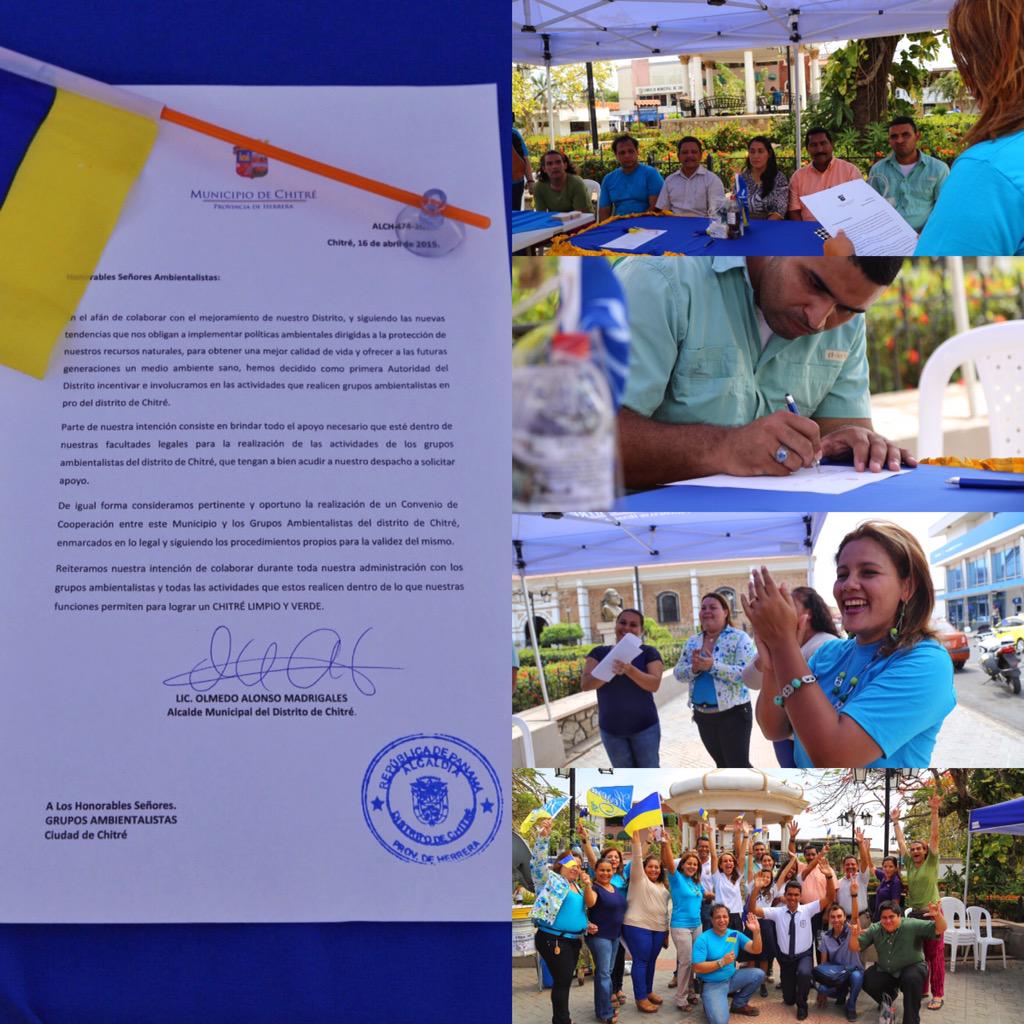 Firma del Convenio d Cooperación entre <a href="/AlcaldiaChitre/">Municipio de Chitré</a> y Grupos Ambientalistas Chitré. #ChitreLimpioyVerde
