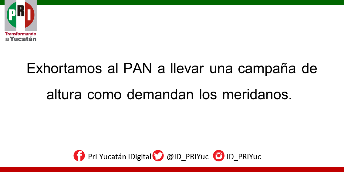 ID_PRIYUC's tweet photo. Exhortamos al PAN a llevar una campaña de altura como demandan los meridanos #AguasConelPAN http://t.co/YaQU5b8Ssc