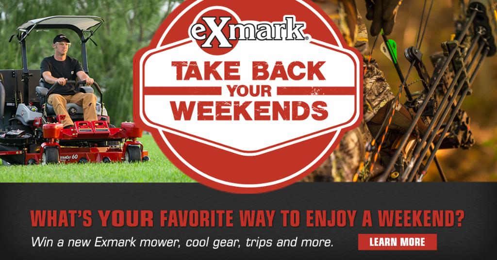 Exmarkmowers's tweet photo. Enjoy hunting, grilling or a cold one w/ friends? Visit http://t.co/6rQc1yewqm &amp; u could win trips, gear &amp; more #TBYW http://t.co/7qwL28wzEO
