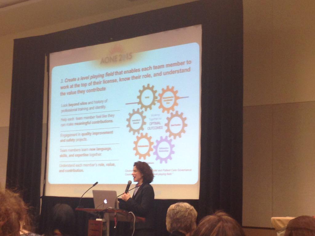 JennTomasik's tweet photo. Great fun presenting today at #AONE2015 with #RWJF on effective inter professional collaboration! http://t.co/xUjHNsmTsN