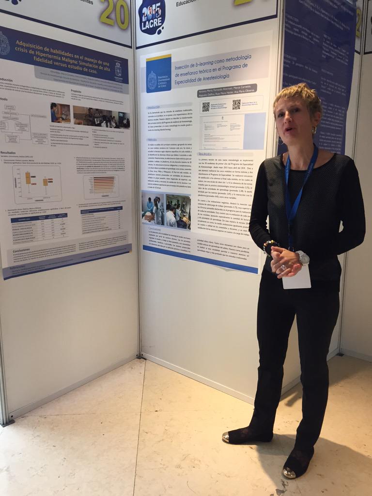 AnestesiaUC's tweet photo. Tercer lugar póster: Inserción de B-learning en metodología de enseñanza en residencia Anestesiología UC #LACRE2015 http://t.co/NniFO0tXbp