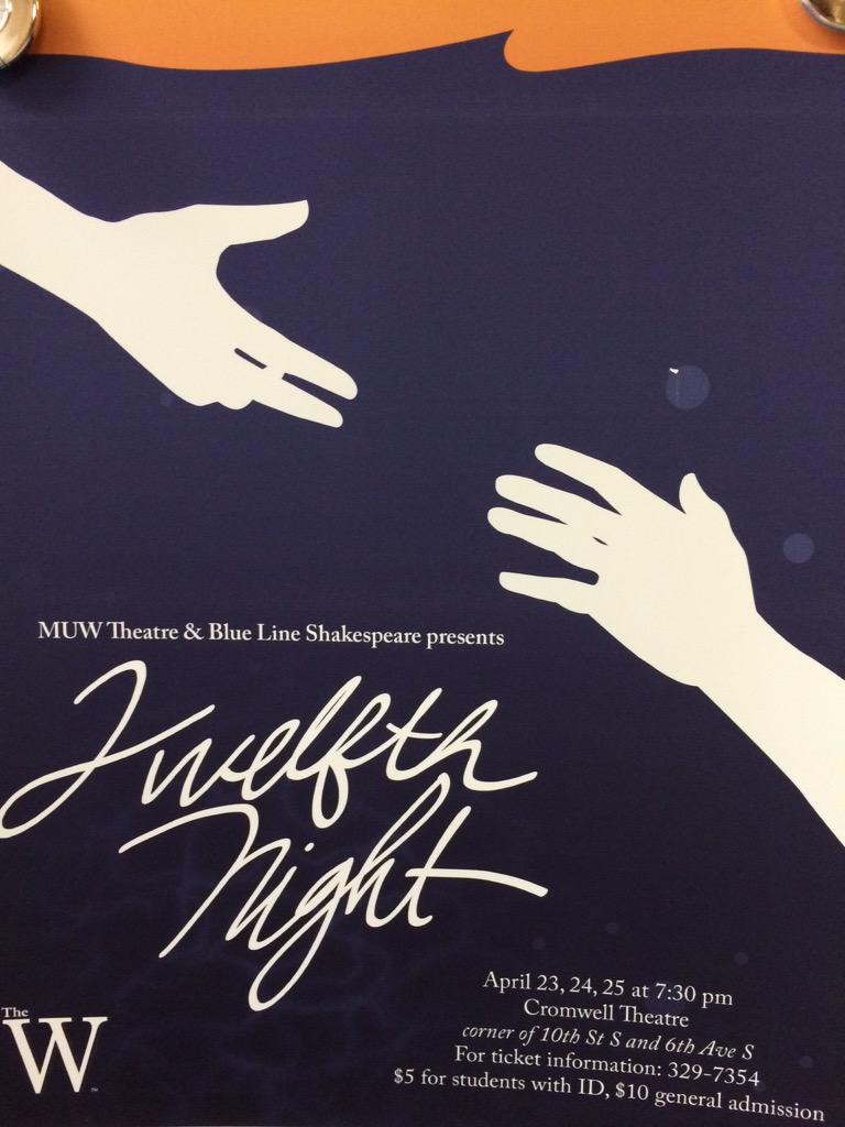 bluelineshakes's tweet photo. Check out our posters for Twelfth Night! #shakespeare #blshakes #twelfthnight http://t.co/5SW7k3tRwX