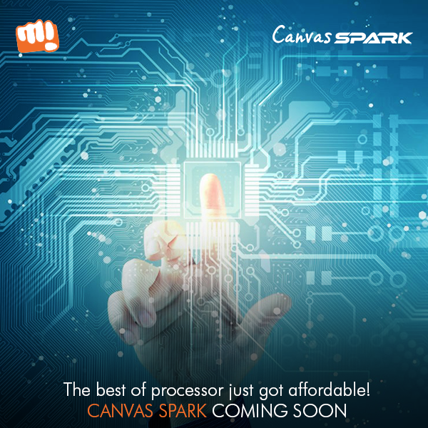 Micromax__India's tweet photo. The best of processor just got affordable. 
#MicromaxCanvasSpark Coming Soon. http://t.co/sGX1IaDqzl