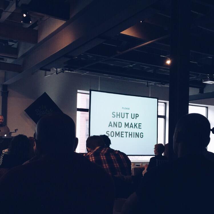 rebeccahahaha's tweet image. .@mgoldst is the man #createupstate