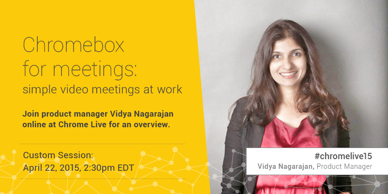 GoogleWorkspace's tweet photo. Face-to-face meetings can change how you work. Watch a Chromebox overview at #chromelive15: http://t.co/vtt3aovy3a http://t.co/v8ByoZfLt6