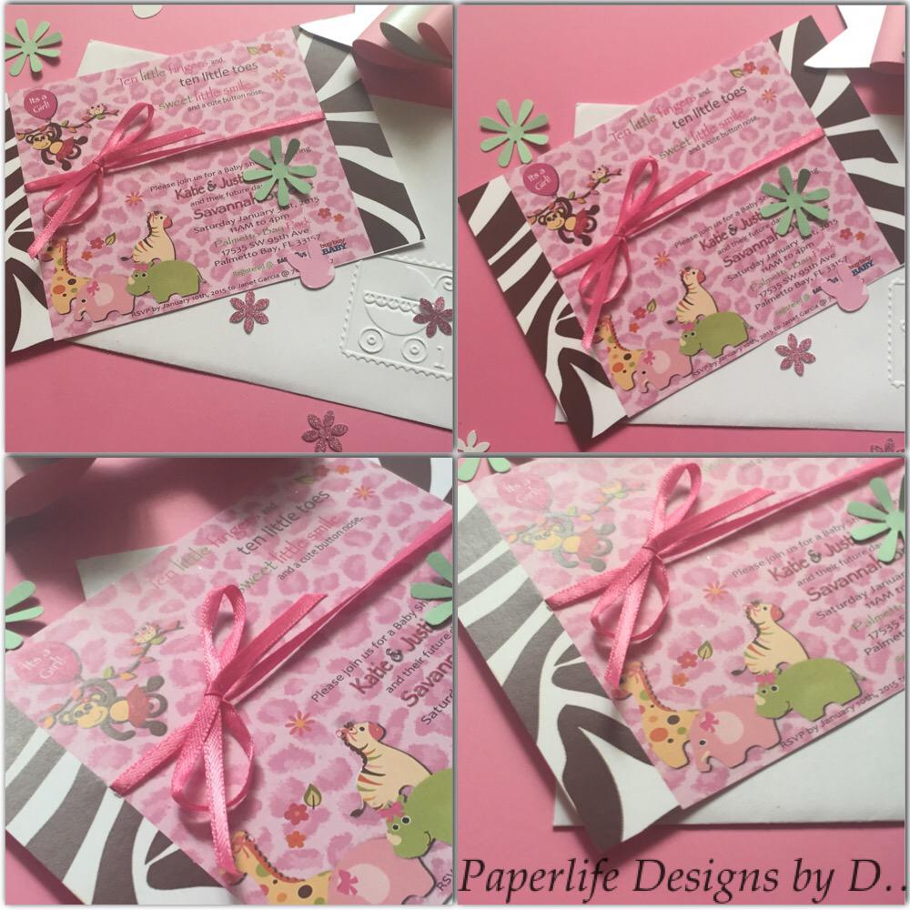 paperlifedhl's tweet image. #paperlife #junglethemed #babyshower #invitation #custommade