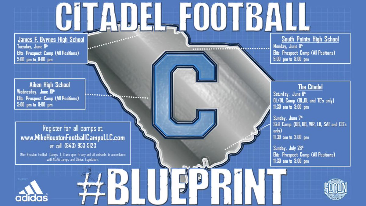 CoachJPGunter's tweet photo. Are you part of the @CitadelFootball #BLUEprint?http://t.co/SeEV4J6RIf http://t.co/A09TbgwsOm