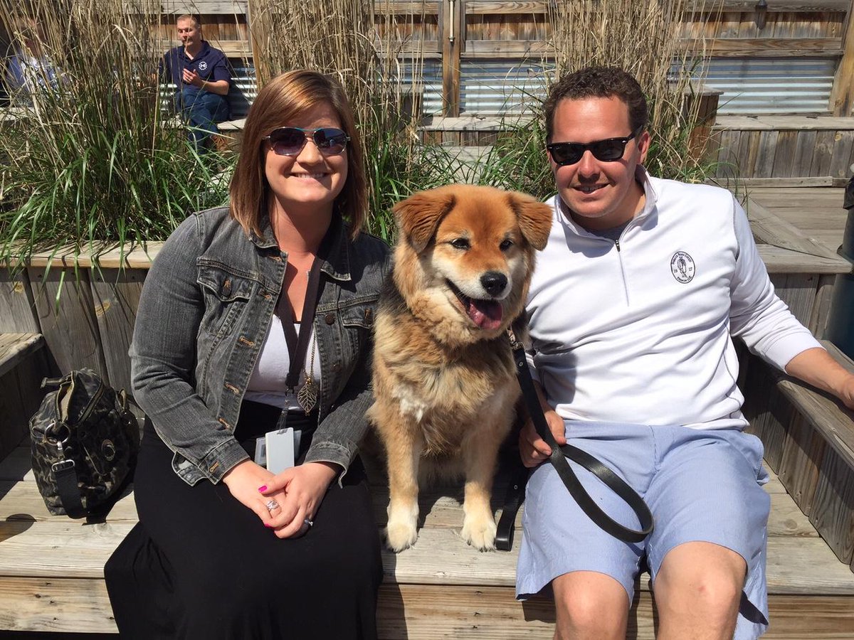 RadBrewCo's tweet photo. @AmyBHaneline joining us on the patio with Snickers. #SnicksPicks #DogsofFlat12 Thanks for the visit! http://t.co/RGp2vfCgy2
