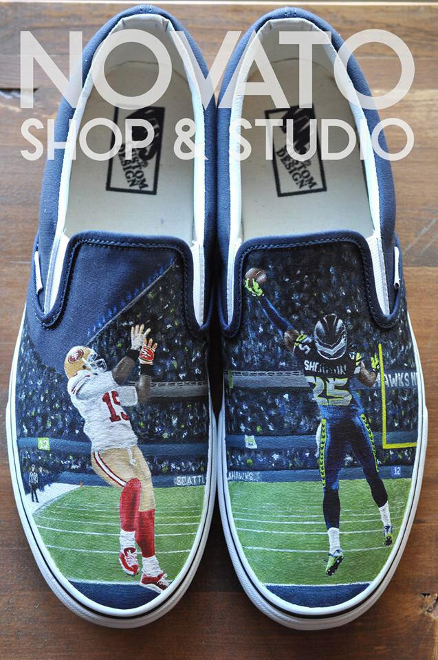 novatodesigns's tweet photo. Just finished the first pair of official shop shoes for a very patient collector in Seattle. That play was the best. http://t.co/UCOgbAtxmX