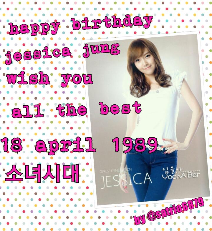 Happy birthday jessica jung wish you all  :-*   