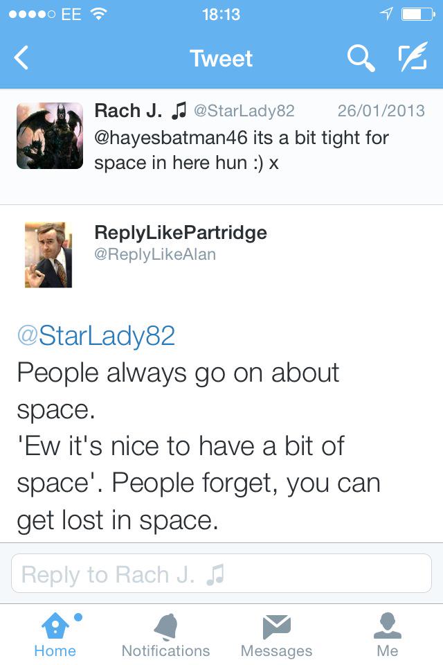 #ReplyLikePartridge