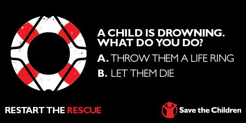 Don’t be swayed by the idea that some people don’t deserve help. Save lives. #RestartTheRescue save.tc/0RkH