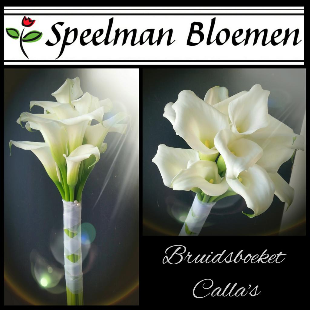 Less is more!! #Bruidsboeket #calla Crystal Blush speelmanbloemen.nl