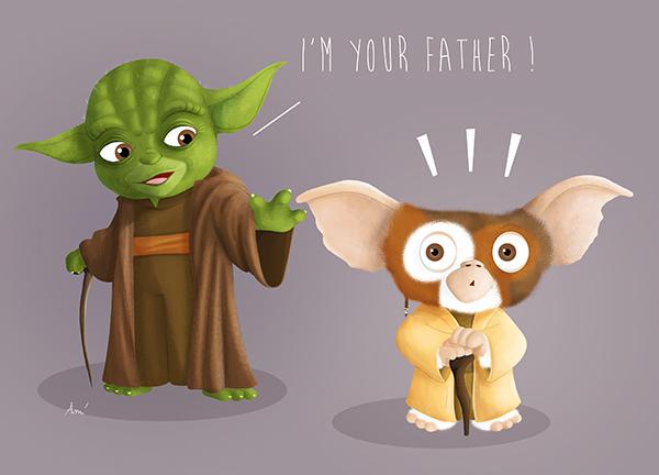 etatdam's tweet photo. @Sketch_Dailies Yoda's family? ;) #yoda #Gyzmo #StarWars #LucasFilm #JoeDante #SketchDailies #fanart #Gremlins http://t.co/Lmryusvl3L