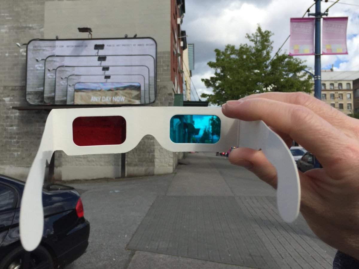 KevinCGriffin's tweet photo. 3-D glasses reframe the view @ Patricia Hotel for Annie Briard's Any Day Now @backgalleryproj #Capture2015 #Vancouver http://t.co/zZjSjVRsZO