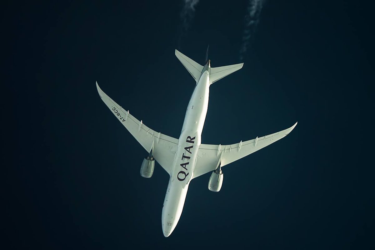 flightradar24's tweet photo. Qatar Airways Dreamliner #QR168 spotted (Pentax K-5 + 2400mm)
Pic by Bartłomiej Spurek http://t.co/4Awp3WiPIz http://t.co/d76dLmbG7w