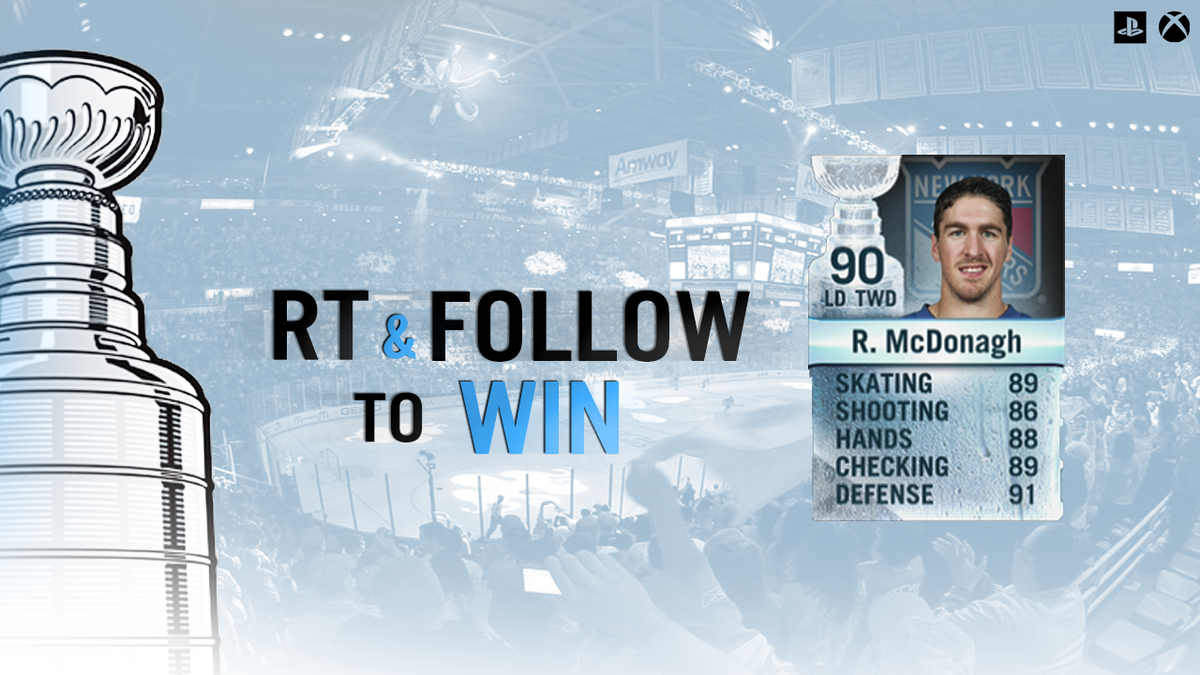 BOJoeKO's tweet photo. RT &amp; Follow to win a @EASPORTSNHL #HUT #StanleyCup Ryan McDonagh! http://t.co/AXuLDcQDB5