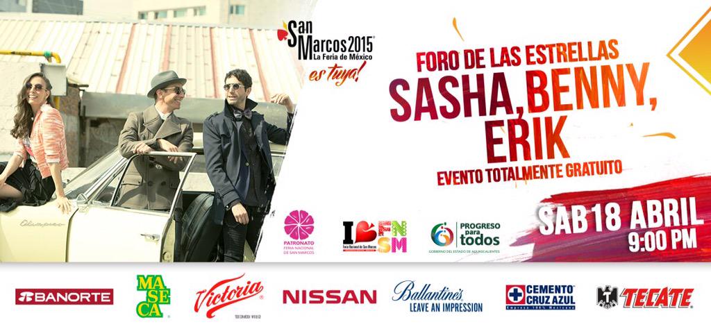 SashaBennyErik's tweet photo. Mañana, Aguascalientes. Estrenaremos show con ustedes. http://t.co/7hbaDcKzHu