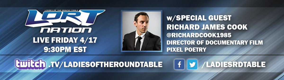 RichardCook1985's tweet photo. Reminder! Tonight at 9:30p EST, this handsome guy here is gonna be a guest on @Ladiesrdtable podcast! http://t.co/bkWQRDzghB