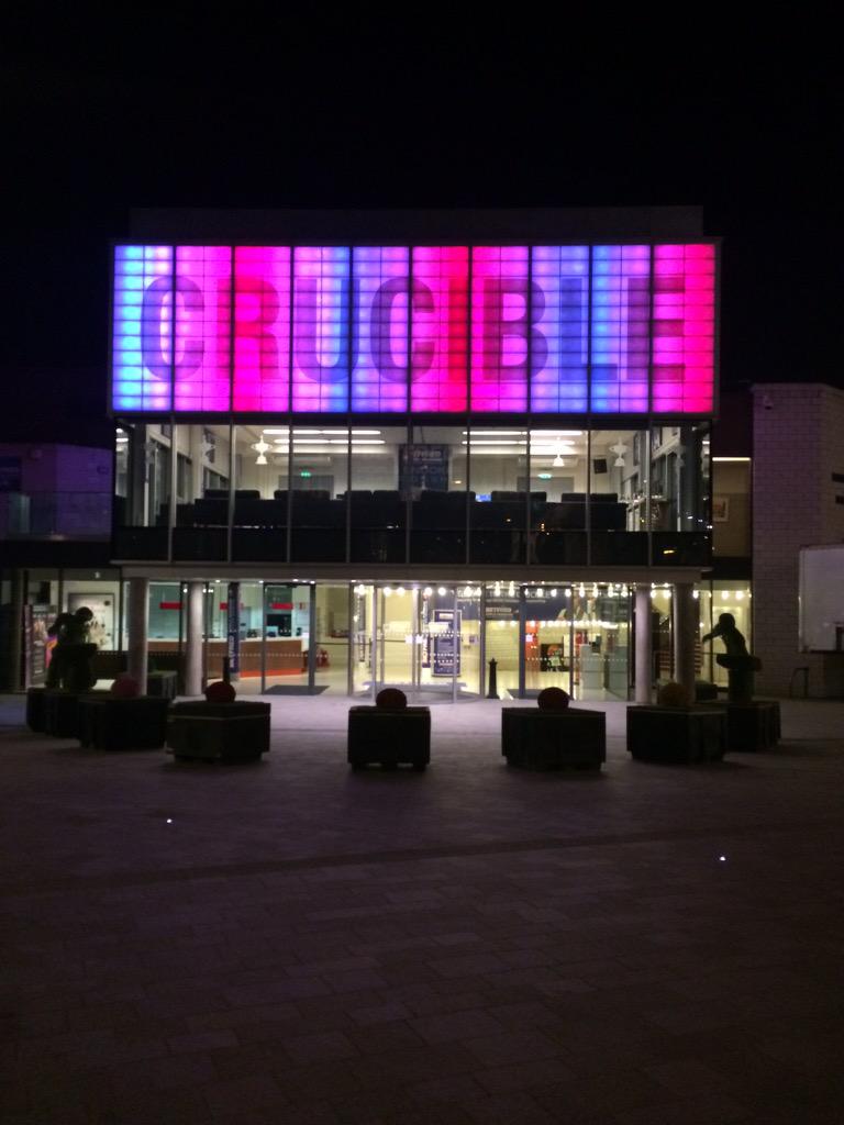 Good night from The Crucible! See you tomorrow for what is set to be a sensational World Championship! #ilovesnooker