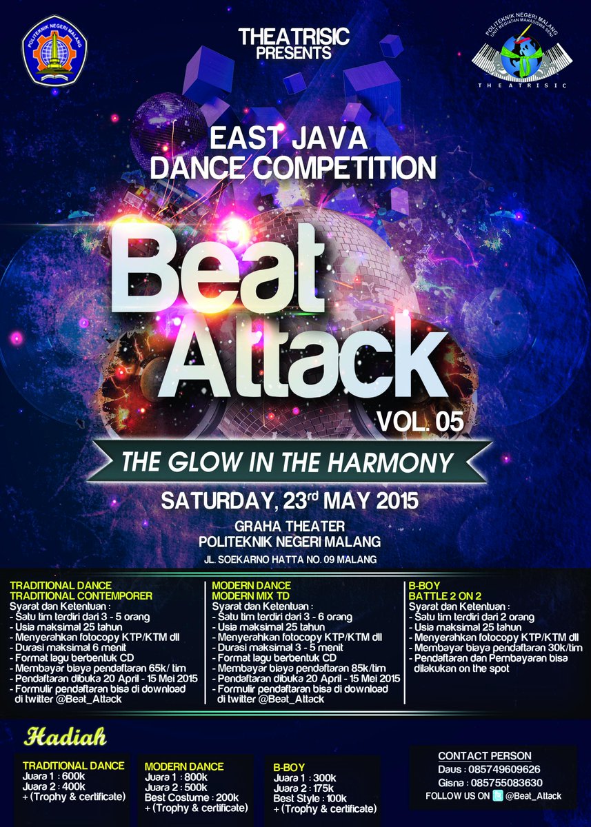 Beat_Attack's tweet photo. Berikut syarat dan kententuan lombanya | Pendaftaran di buka tanggal 20 April | EAST JAVA DANCE COMPETITION !! #BAV5 http://t.co/PAcr2dV2JD