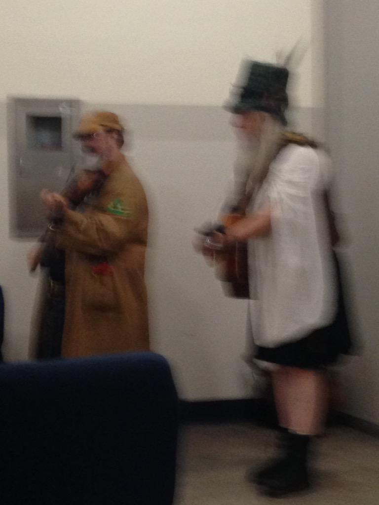 SWLABrowncoats's tweet image. The Bedlam Bards perform at the #Browncoats meet up @CyPhaCon