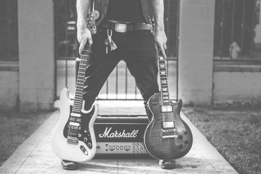 Panic_In_Eden's tweet photo. Conor Spellane modeling his Marshall head with his Gibson and Fender guitars. http://t.co/nAXx6jIyUT
