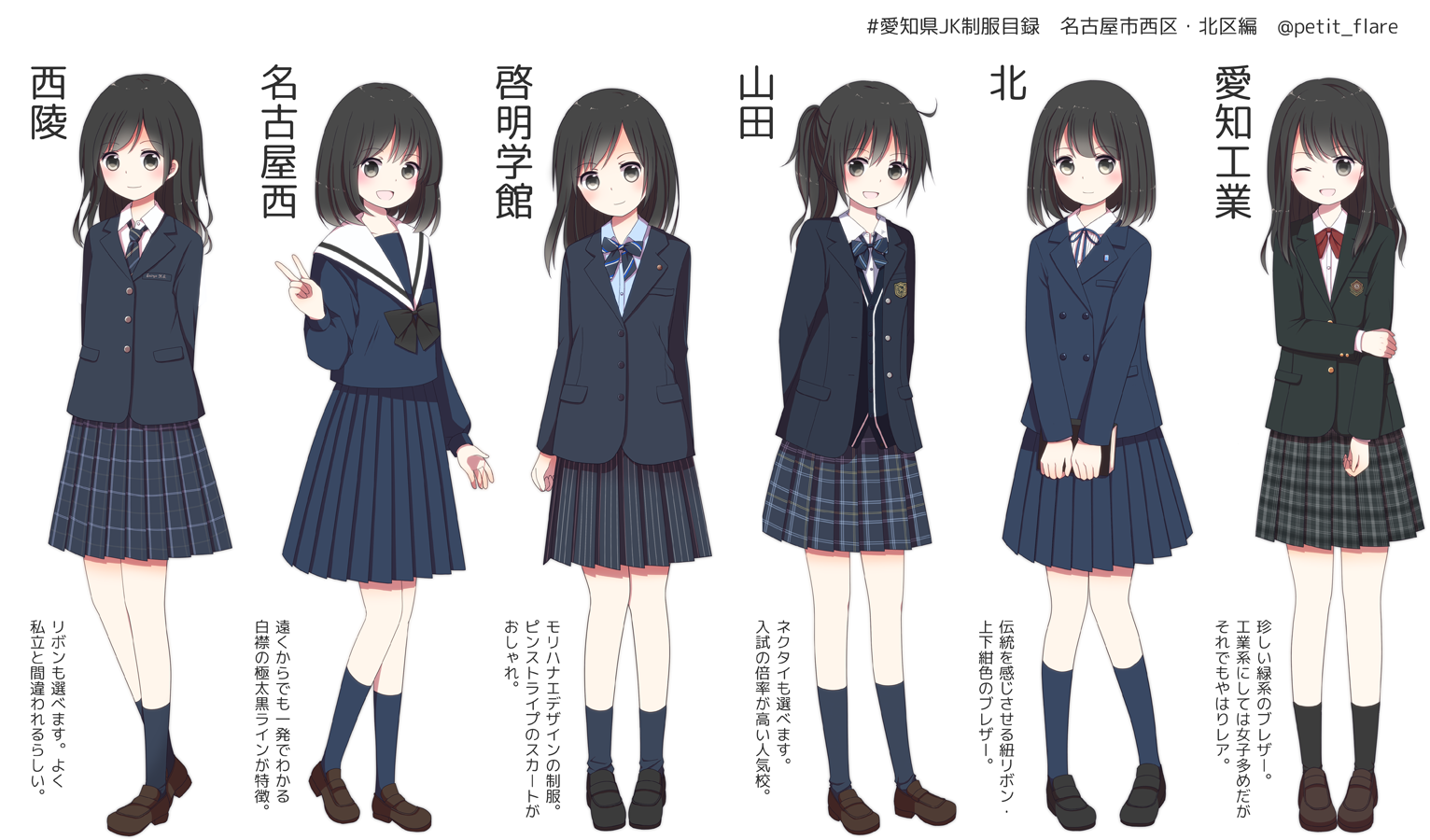 愛知県jk制服目録 尾張編 まとめ Twitter