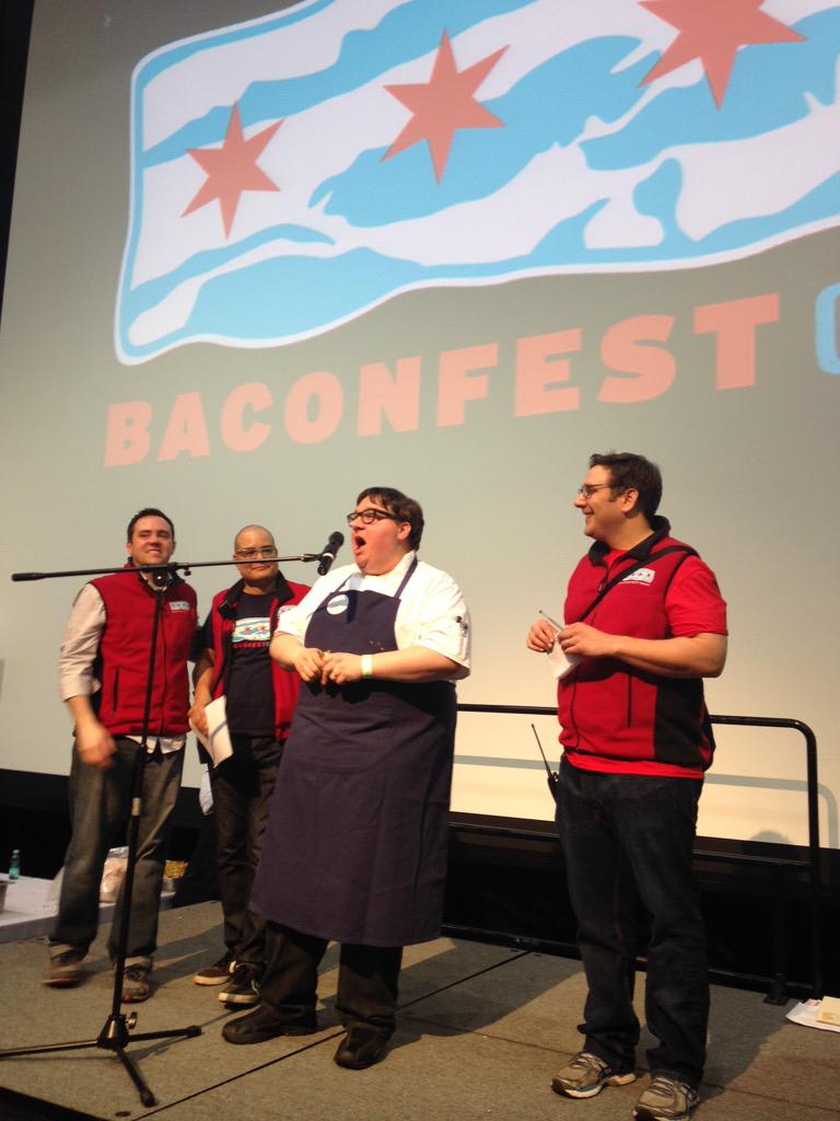 chefintheory's tweet photo. BOOM! RT @BaconFestCHI: winner of the Most Creative Use of Bacon goes to... @Trenchermen for their Bacon Fried Rice! http://t.co/IlMt5jdpSN