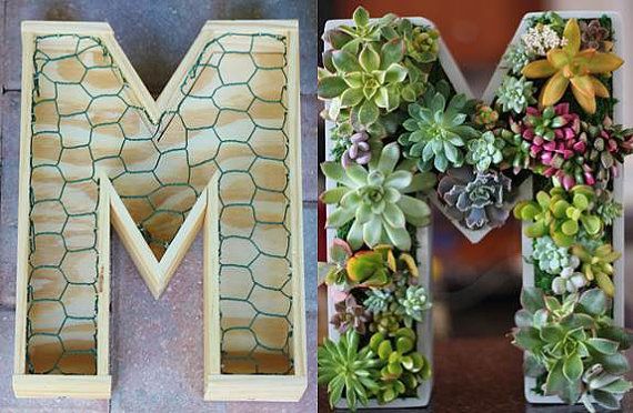 TheDogSquadInc's tweet image. Make a monogram letter or spell out DOG or your pups name and plant away!  #dogs #monogramletter #garden #succulents