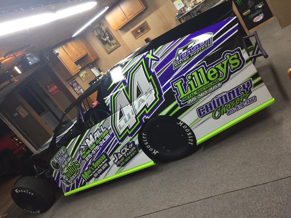 FastlaneWraps's tweet photo. Just finished up Randy Lucas' car for the 2015 season. Check it out @LaSalleSpeedway tomorrow night!! http://t.co/qxqLli19z2