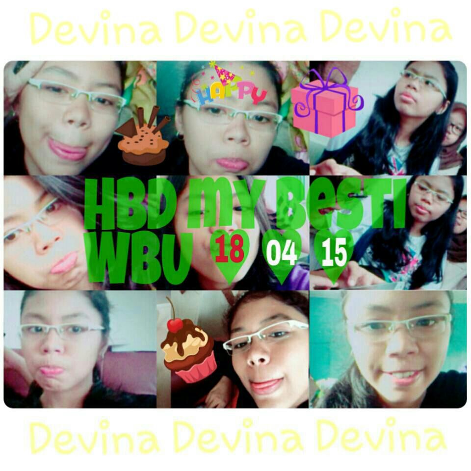 Evavn09's tweet photo. HAPPY BIRTHDAYmy bestie @Vina1804  ♥♥♥♥♥♥ tambah ++++ yawwww wbu ya sebutin wish ny entar diamin in ♥♥♥ http://t.co/8aF83pw4FB