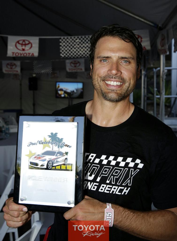 ToyotaRacingUSA's tweet photo. Congrats to @JoshuaMorrowYR for winning the pole for Saturday's #ProCeleb race! #TGPLB http://t.co/wQJUrV0Acb