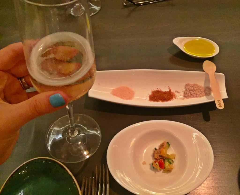 Trying a fine selection of salt flavors with a little bubbly at <a href="/SeaSaltStPete/">Sea Salt St. Pete</a>. #LiveAmplified #Vinoy