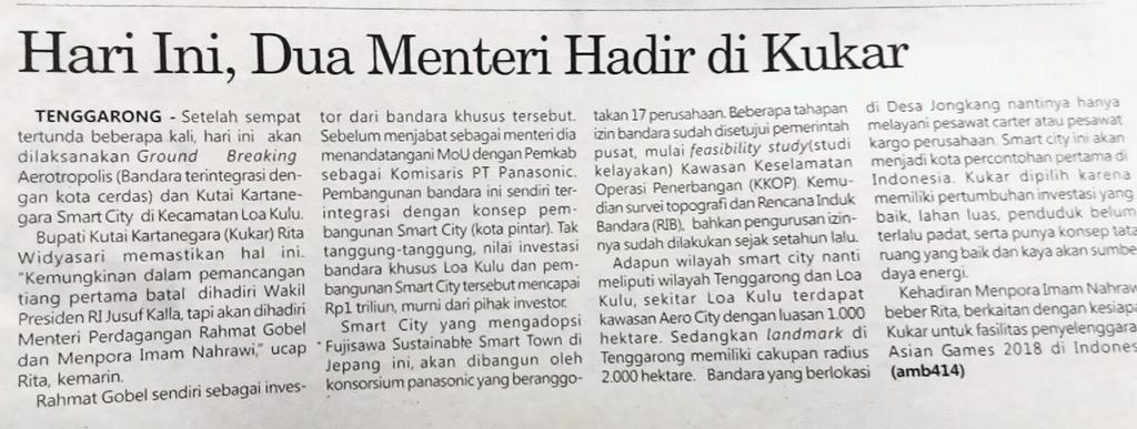 Smoga berlangsung lancar dan sukses, dan yg terpenting smoga tahun depan sdh bsa dipake <a href="/ritawow_1973/">Rita Widyasari</a> <a href="/paserbarwanto/">w_arwanto</a>