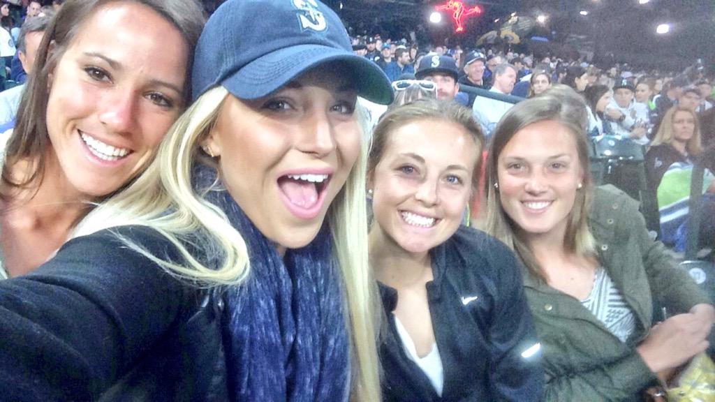 At the <a href="/Mariners/">Seattle Mariners</a> game!! But I'm still Royal and always down to cheer against Texas.